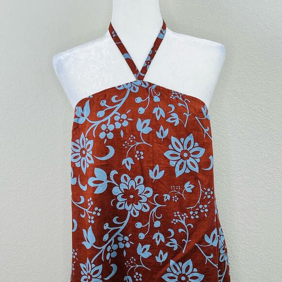 Anthropologie Faithfull the Brand Brise Halter Maxi Dress Oceania Floral 8/LGE - Picture 5 of 14